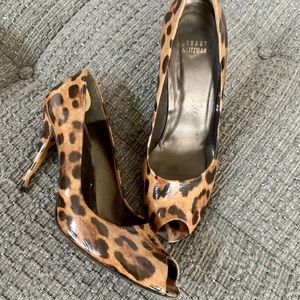 Stuart Weitzman leopard heels, size 9.5